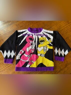 Vintage ‘94 Saban Power Rangers Knit Sweater - kid’s Medium cosplay RARE